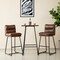 Industrial Modern Set of 3 Pub Table Set with 41"H Square Bar Table and Stools